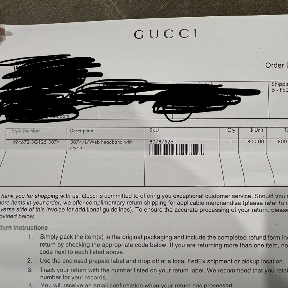 Web Gucci headband with crystals - Picture 6 of 6
